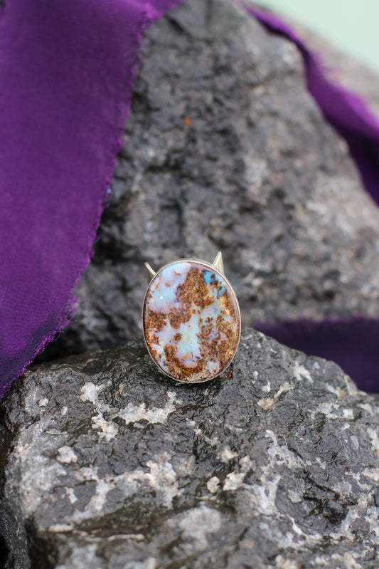 Boulder Opal Adjustable Ring