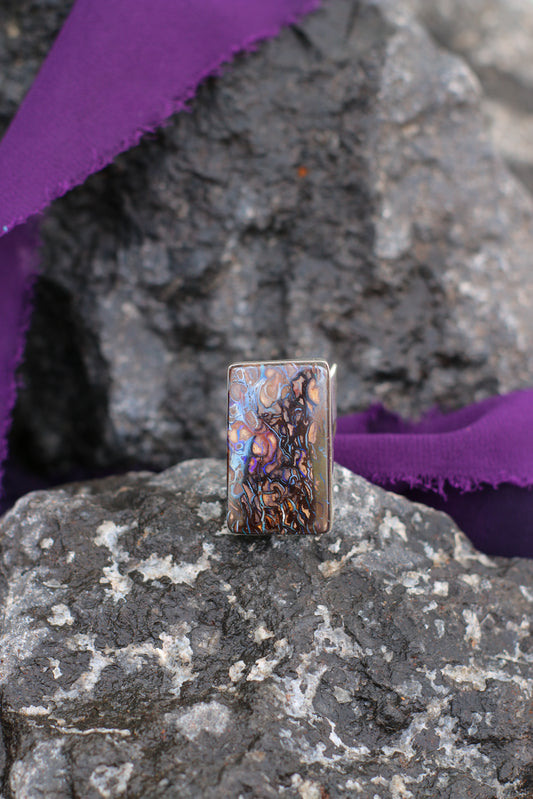 Boulder Opal Adjustable Ring