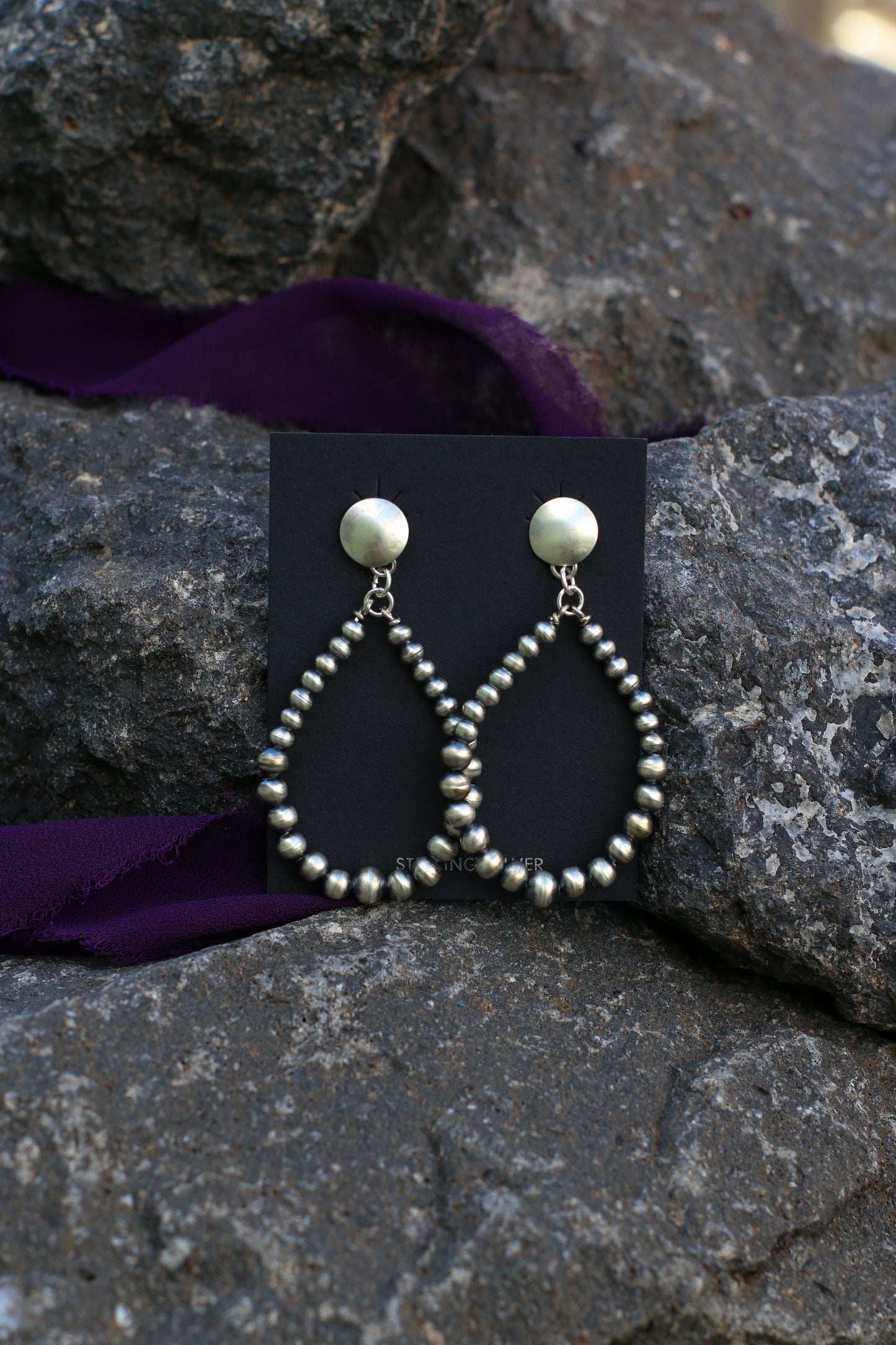 Navajo Pearl Loop Earrings